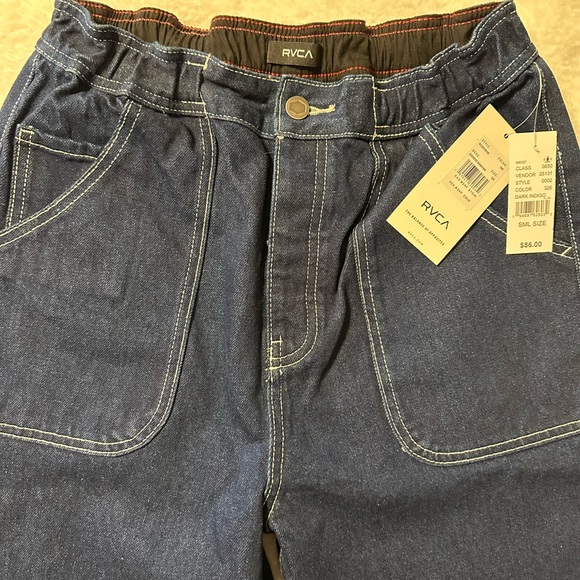 NWT RVCA Scrunchy Dark Indigo jeans - Picture 5 of 8
